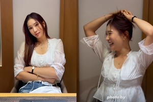 「美しいゴルファー」ユ・ヒョンジュが大笑い…飾らぬ日常を公開