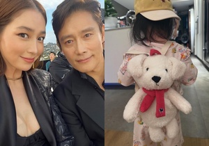 「イ・ビョンホンの妻」イ・ミンジョン、ぬいぐるみバッグを背負った娘の愛らしい後ろ姿公開