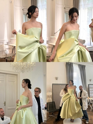 美し過ぎるBLACKPINKジス、ドレスを試着する「人間DIOR」