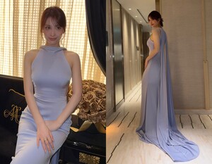 TWICEモモ「完璧ボディライン」くっきり…優雅なドレス姿公開