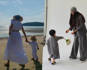 ムン・ガビ「チョン・ウソンとの間に婚外子」告白から1年…成長した息子の写真公開「花を渡すスイートボーイ」