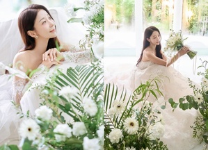 【フォト】41歳ウォン・ジンソ、上品なウエディングドレス姿