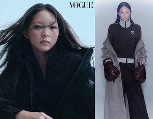 身長173センチの紗蘭さん、眼鏡を外してモデルのオーラ…「VOGUE」グラビア撮影