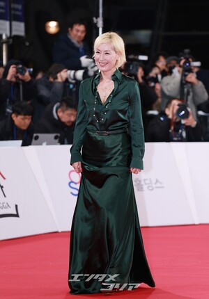【フォト】イ・ヘヨン、深緑のドレスでオーラぷんぷん＝青龍映画賞
