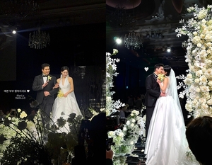 俳優仲間たちが伝えたイ・ジャンウ＆チョ・ヘウォン結婚式の様子…新郎新婦の熱いキス