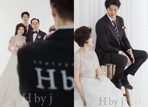 【フォト】イ・ドンゴン、結婚46周年迎えた両親と一緒に撮ったリマインドウエディングフォト